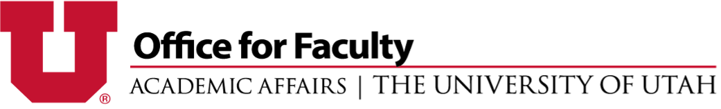 logo, Office for Faculty, University of Utah